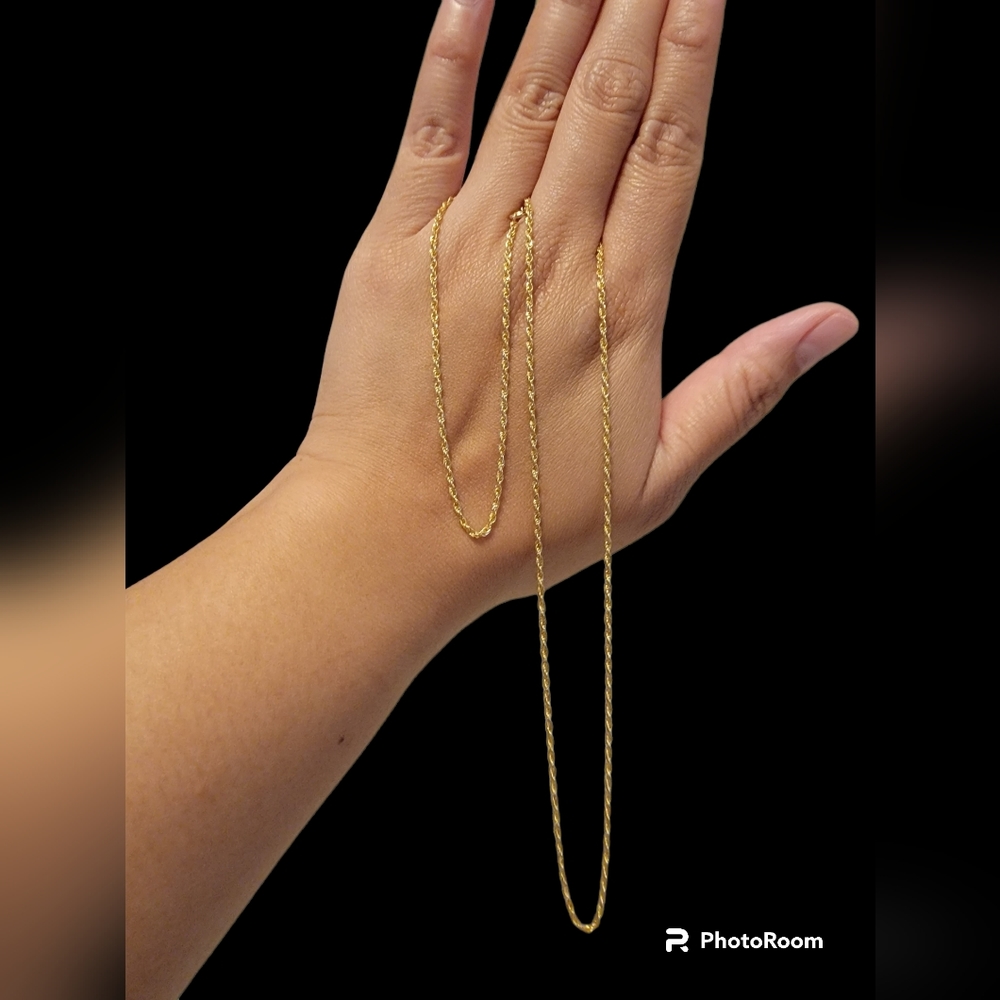 🚫SOLD🚫Real 18K Gold Rope Chain Size 22 inch.